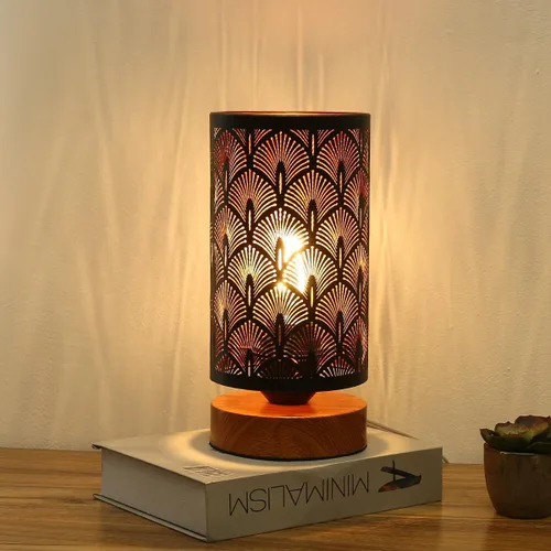 Miniatura 7 de Pequeñas lámparas de mesa industriales regulables, lámparas de noche para mesita de noche, lámpara de escritorio lateral de mesa auxiliar