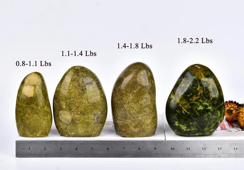 Miniatura 4 de AMOYSTONE Piedra de preocupación pulida de ópalo verde natural para aliviar la ansiedad, piedra preciosa de reiki de cristal curativo de mano