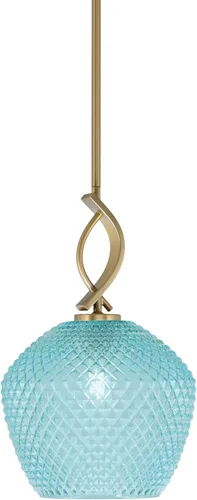 Miniatura 26 de Toltec Lighting Cavella Stem Colgado Mini colgante, acabado grafito, vidrio de muselina blanca de 4 pulgadas