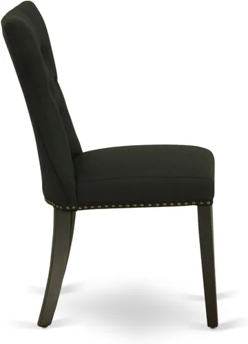 Miniatura 9 de East West Furniture ANGA3-ABK-24 - Juego de comedor de 3 piezas para espacios pequeños que contiene una mesa de cocina redonda con pedestal y 2