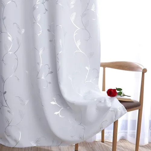 Miniatura 4 de BUHUA Cortinas Opacas de 63 Pulgadas de Largo, 2 Paneles con Aislamiento Térmico, Tratamiento de Ventana para Dormitorio, Cortinas Oscurecedoras