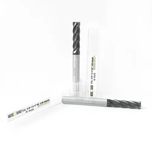 Miniatura 9 de Herramientas Serie G-SUS Carburo Cuadrado Fresa de Extremo, Recubrimiento MAH, Fresa de Extremo para Acero Inoxidable, Titanio, Inconel, Aleaciones