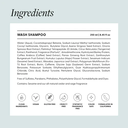 Miniatura 6 de Arey Champú de lavado para mujeres y hombres Retrasar + reducir los signos del envejecimiento de las canas y promover hebras más saludables