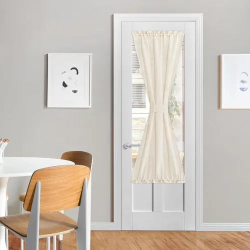 Miniatura 100 de NICETOWN - Cortinas transparentes para puerta de ventana, tratamiento de ventana lateral para puertas estrechas de vidrio/cocina/puerta delantera