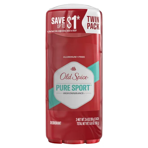 Old Spice Desodorante sin aluminio para hombres, alta resistencia, defensa del sudor 24/7 para eliminar olores, frescura 24/7 y aroma duradero,