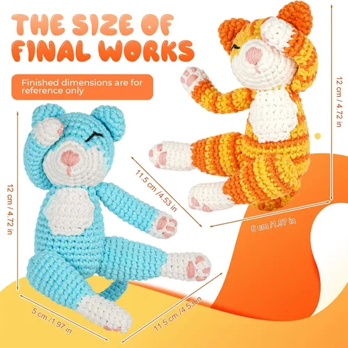 Miniatura 3 de Gipony Crochet Kit for Beginners Animal,Crochet Animal Kits,Crocheting Kit for Starters,Learn to Crochet with Step-by-Step Video Tutorials,Beginner