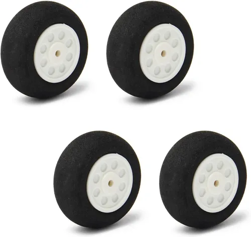 Miniatura 10 de MroMax Ruedas de avión RC de 1.57 pulgadas de diámetro, 2 piezas de repuesto de rueda de espuma para bricolaje modelo RC avión avión 2-Paquetes