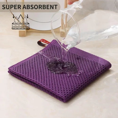 Miniatura 114 de Kitinjoy - Paños de cocina de 100 % algodón, tela de tejido gofrado, paño de limpieza ultrasuave, absorbente y de secado rápido. Beige
