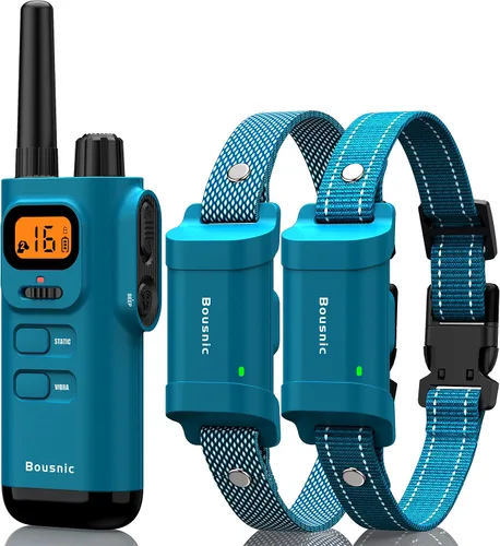 Miniatura 8 de Collar de Entrenamiento para Perros Bousnic con Control Remoto - Collares de Descarga para Perros Impermeables de 4000ft para 2 Perros, para Perros