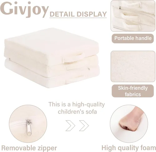 Miniatura 5 de Colchón plegable para niños, lavable para niños pequeños, tapete triple plegable para siesta para dormir, guardería, sofá cama con bolsa