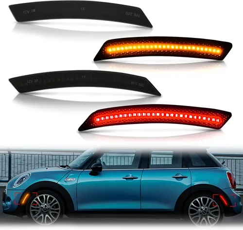 Bestview Conjunto de luz de posición lateral compatible con MINI Cooper R55 R56 R57 R58 R59 R60 R61 2007-2015, luces de parachoques delantero ámbar