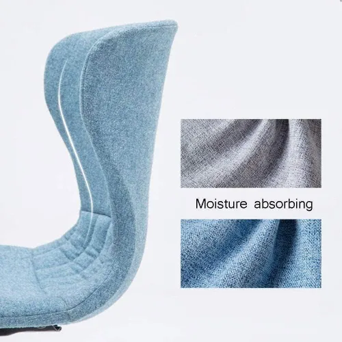 Miniatura 3 de Silla de oficina ergonómica de tela Silla de computadora Silla de oficina en casa, silla de estudio y ocio, silla giratoria minimalista (gris)