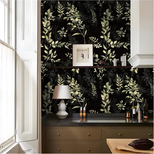 Miniatura 13 de Floralplus Papel tapiz autoadhesivo de hojas de eucalipto bohemio para baño, apto para inquilinos, papel tapiz extraíble, papel adhesivo adhesivo