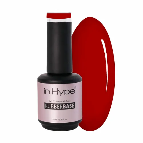 Miniatura 9 de IN.HYPE Capa base de goma elástica. UV/LED curable. Recubrimiento corrector con adhesión mejorada. Remuévese con inmersión (Almendra)
