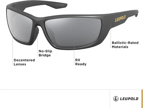 Miniatura 3 de Leupold Gafas de rendimiento Cheyenne con lentes polarizadas Monturas negras mate - Lentes Flash gris sombra