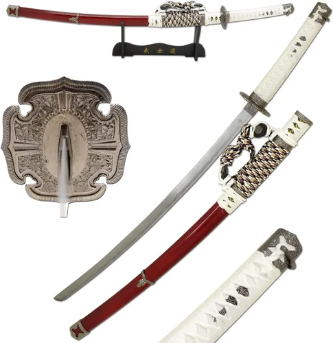 Miniatura 13 de Snake Eye Tactical Clásica - Espada samurái Katana de dos tonos con soporte de exhibición