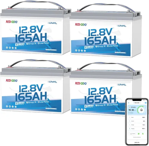 Miniatura 13 de Redodo Batería LiFePO4 de litio de 12 V 100 Ah, batería del grupo 31 integrada en BMS de 100 A, hasta 15000 ciclos, 10 años de vida útil, perfecta