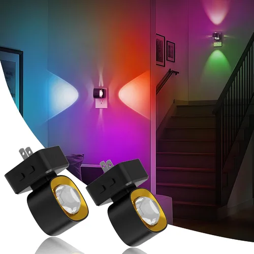 Miniatura 11 de JandCase Luces nocturnas enchufables a la pared, proyector de estrellas, luz nocturna de galaxia automática 3CCT, enchufe con sensor de luz