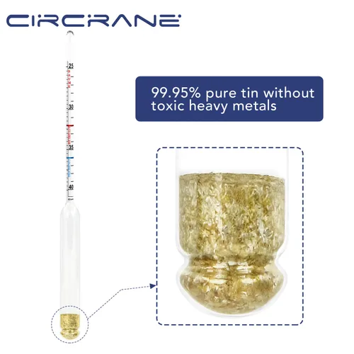 Miniatura 6 de Circrane Hidrómetro de jarabe de arce con balanzas BRIX y Baume, densímetro para contenido de azúcar y humedad