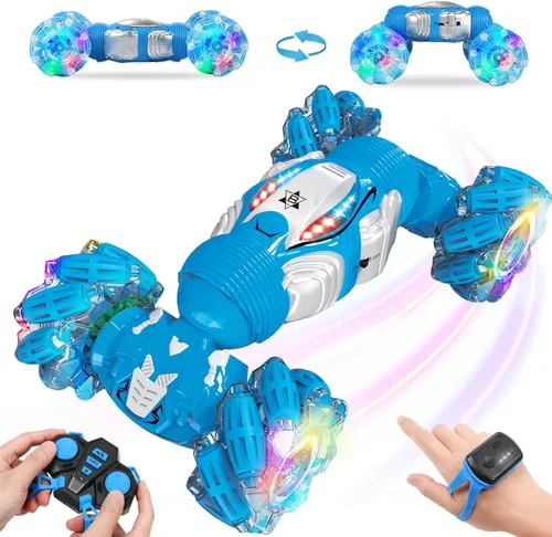 Miniatura 10 de BEMITON Coches RC de Control Remoto para Niños, Coche de Acrobacias RC con Sensor de Gestos Regalos para Niños de 6 7 8-12 9 10 11 Años, Camión