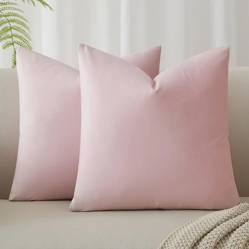 Miniatura 68 de Juspurbet - Juego de 2 fundas decorativas de terciopelo para cojines, fundas suaves para sofá, cama o sillón con cremallera oculta, para sala