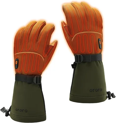 ORORO Guantes térmicos para mujeres y hombres, guantes de motocicleta con calefacción recargable, guantes de batería para esquí y artritis