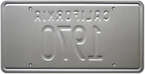 Miniatura 2 de California Vintage Hot Rod 1970 Placa de matrícula de tocador con estampado de metal