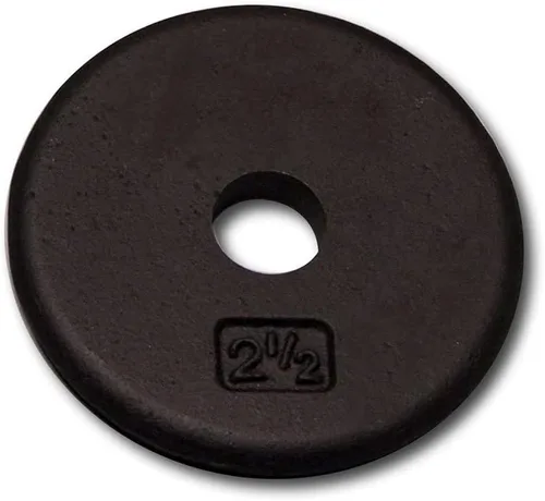 Body-Solid Placa de pesas de hierro estándar, perfecta para entrenamiento de fuerza, gimnasio en casa y entrenamientos con barra, se adapta a barras