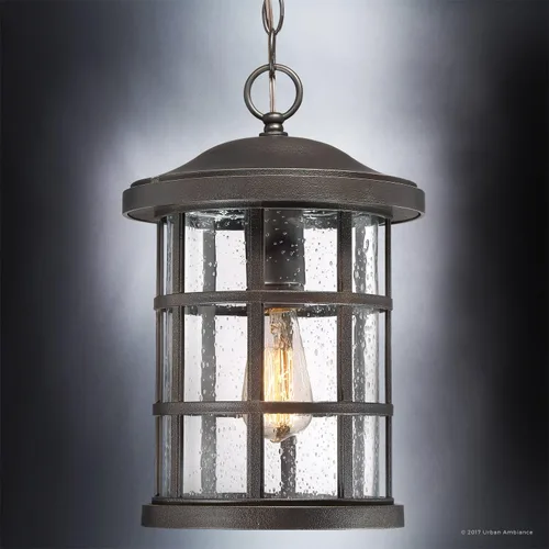 Miniatura 2 de Urban Ambiance UQL1049 - Lámpara colgante de lujo para exteriores, tamaño mediano: 15.5 pulgadas de alto x 10 pulgadas de ancho, con elementos