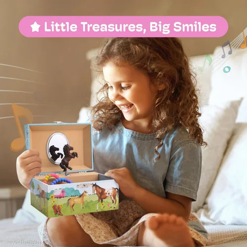 Miniatura 23 de Jewelkeeper Joyero para niñas – Muñeca bailarina negra y caja de música – Swan Lake Tune – Organizador de joyas – 6 x 5 x 4 pulgadas