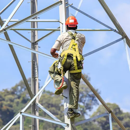 Miniatura 4 de Palmer Safety Arnés de cuerpo completo con ajuste de 3 puntos, anillo en D dorsal, arnés de seguridad de protección contra caídas para construcción