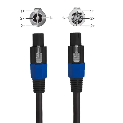Miniatura 5 de Cables profesionales de calibre 12 de 75 pies de Speakon a Speakon – 12AWG 75 pies DJ/PA SpeakON cables AMP Audio Cables – 2