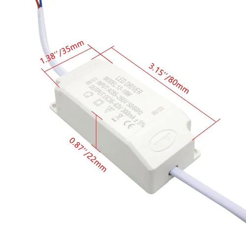 Miniatura 3 de Conductor LED de 12-18W, corriente constante 300mA AC 85-265V Salida 36-63V DC Conector hembra Rectificador Transformador Fuente de alimentación