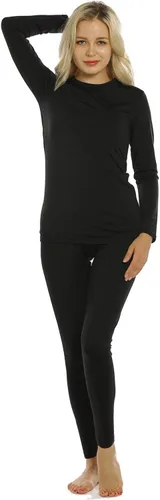 Miniatura 3 de Conjunto de ropa interior térmica para mujer, pantalones largos con forro polar, capa base suave y parte inferior
