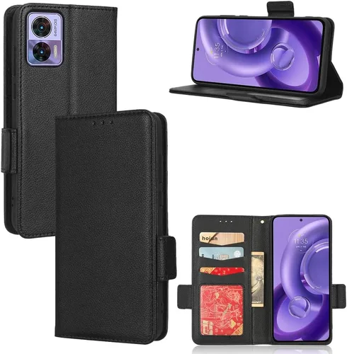 Miniatura 265 de Funda de piel sintética compatible con Motorola Moto E22 4G, funda de piel sintética compatible con Motorola Moto E22i 4G, color negro