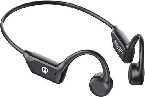 Auriculares de conducción ósea, auriculares de oído abierto, inalámbricos Bluetooth con micrófono, sonido superior, 10 horas de reproducción, ajuste