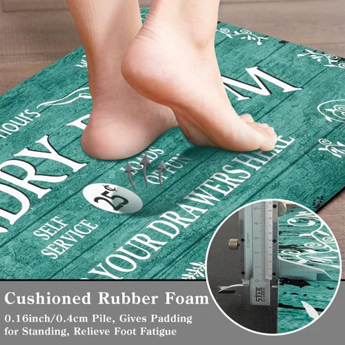 Miniatura 6 de Lahome Alfombra de pasillo para lavandería estilo granja 20"x59" Alfombras y alfombras para lavandería Antideslizante Lavable Alfombra de pasillo