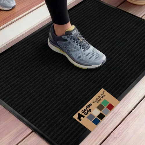 Miniatura 12 de GORILLA GRIP Tapete impermeable para puerta de protección de tráfico, tapetes de entrada resistentes, respaldo fuerte, alfombras comerciales