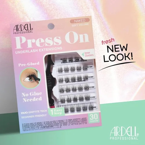 Miniatura 2 de Ardell Naked Press On Lashes - Extensiones de racimos de pestañas pre-pegadas, autoadhesivas, volumen suave, sin necesidad de pegamento