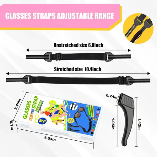 Miniatura 2 de SMARTTOP kids eye glass Strap with storage box No Tail sunglass Strap Eyeglass Holder Around Neck-Adjustable Eyewear Retainer
