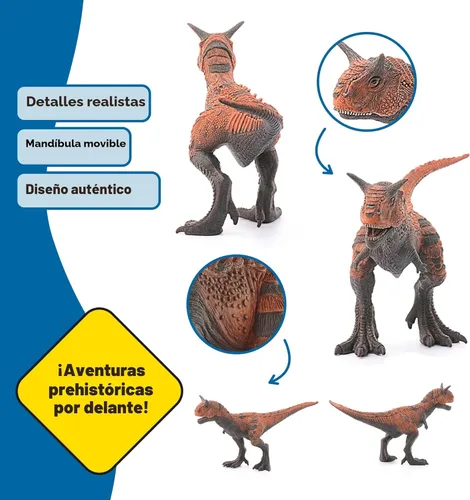 Miniatura 3 de Schleich Dinosaurios – Figura realista de Carnotaurus con mandíbula movible – Juguete de dinosaurio grande – Figura de dinosaurio prehistórica