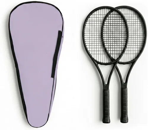 Miniatura 13 de Bolsa de tenis TaktZeit ligera y acolchada con funda para raquetas de tenis y correa de hombro ajustable Gris