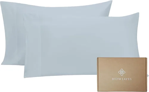 Miniatura 13 de Bioweaves - Fundas de almohada 100% algodón orgánico de 300 hilos, tejido de satén suave, certificado por la Norma Mundial de Textiles Orgánicos