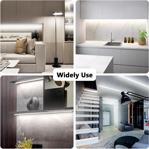 Miniatura 6 de dalattin Tira de luces LED blancas, tira de luz LED regulable de 40 pies, 6500 K, luz blanca brillante de 24 V, 720 LED 2835 cinta de luces