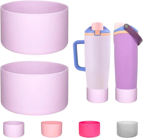 Miniatura 22 de WK IEASON 2PCS Protective Silicone Boots Compatible with Owala FreeSip Sway 30oz 40oz Bottles and 40oz Tumblers, Anti-Slip Bottom Cover Boot for