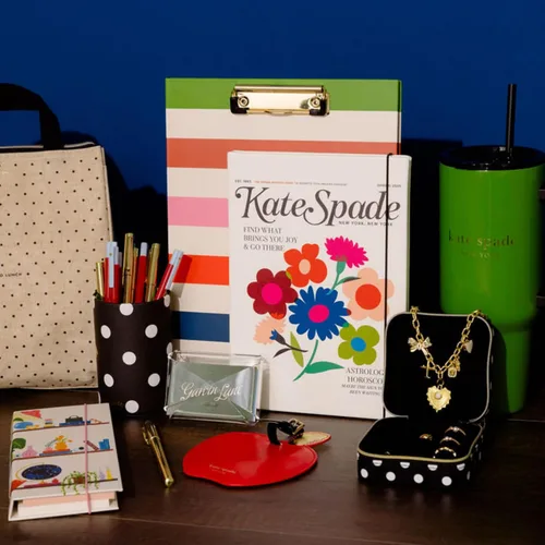 Miniatura 3 de kate spade new york Portapapeles de tapa dura con clip de perfil bajo, padfolio profesional incluye bloc de notas rayado, trabilla para bolígrafo