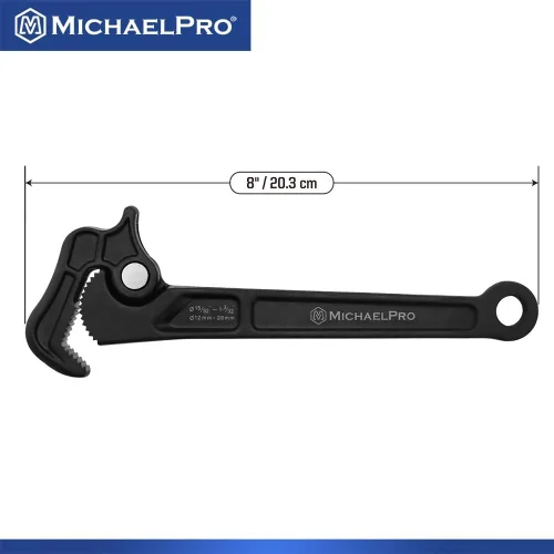 Miniatura 8 de MichaelPro Llave de tubo autoajustable, Llave de tubería multifunción ajustable de 8 pulgadas, llave de plomería con diámetro de sujeción de hasta