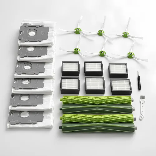 Miniatura 8 de Piezas de repuesto y accesorios para i-Robot E, I y J Series, Combo i5, J5 Series Robot Aspirador, 2 Cepillos de Goma Duales Multi-Surface y 6