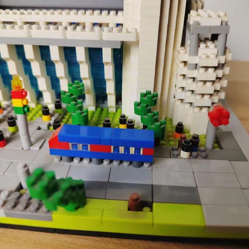 Miniatura 6 de Juegos de Bloques de Construcción Micro del Estadio de Fútbol de Barcelona, Juegos de Bloques de Construcción de Arquitectura de Mini Ladrillos