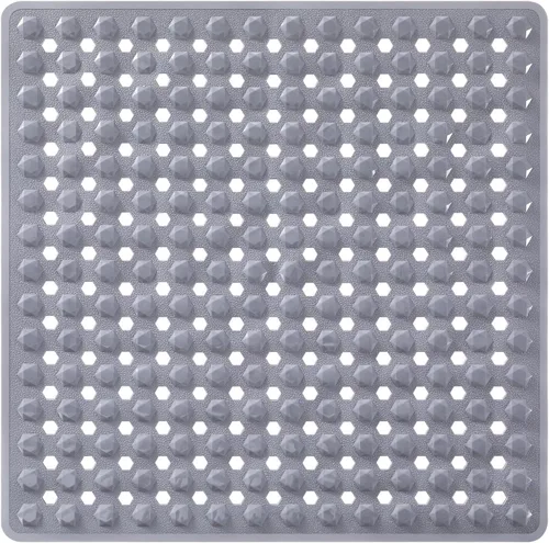 Miniatura 18 de Yimobra Tapete Cuadrado Antideslizante para Piso de Ducha, 21"x21" Tapete para Bañera Lavable a Máquina, Suave para los Pies, Tapete de Baño
